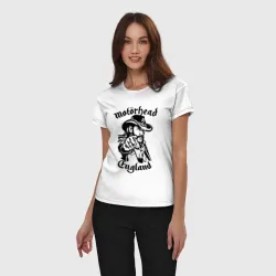 Женская пижама с белой футболкой хлопок Motorhead - Лемми  - фото 2