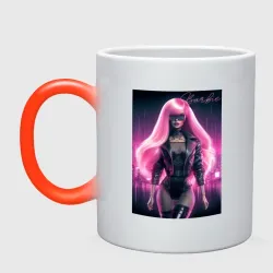 Кружка хамелеон Sexy Barbie - ai art 