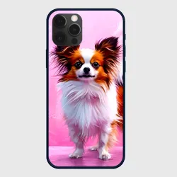 Чехол для iPhone 12 Pro Папильон на розовом