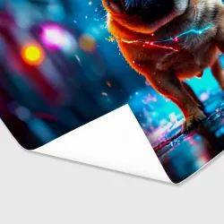 Бумага для упаковки 3D Мопс в неоновых искрах - фото 2