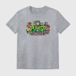 Мужская футболка хлопок Зомби и растения
