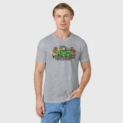 Мужская футболка хлопок Зомби и растения - фото 2