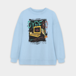 Женский свитшот oversize без начеса хлопок Ассасинс криид шадоу
