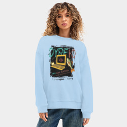Женский свитшот oversize без начеса хлопок Ассасинс криид шадоу - фото 2