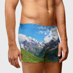 Мужские трусы 3D Домбай - горный пейзаж на Северном Кавказе - фото 2