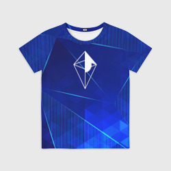 Детская футболка 3D No Man's Sky blue poly