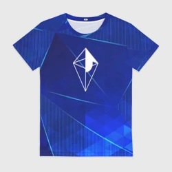 Женская футболка 3D No Man's Sky blue poly