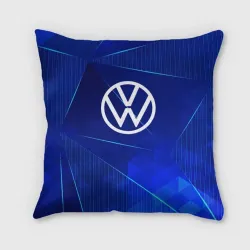 Подушка 3D Volkswagen blue poly