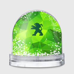 Игрушка Снежный шар Peugeot green poly