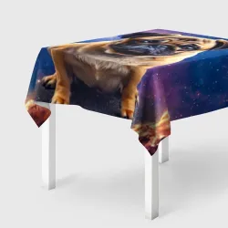 Скатерть 3D Мопс в космосе