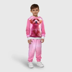 Детский костюм с толстовкой 3D Мальтипу на розовом - фото 2