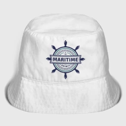 Женская панама хлопок Морская эмблема со штурвалом