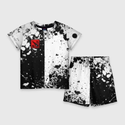 Детский костюм с шортами 3D Дота 2 - белые брызги