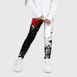 Детские леггинсы 3D Дота 2 - белые брызги - фото 2