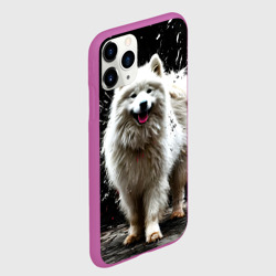 Чехол для iPhone 11 Pro матовый Самоед на черном - фото 2