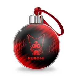 Ёлочный шар Kuromi - red gradient