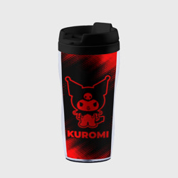 Термокружка-непроливайка Kuromi - red gradient