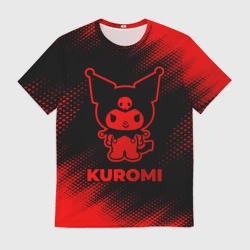 Мужская футболка 3D Kuromi - red gradient