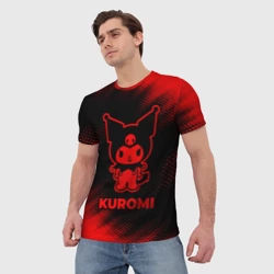 Мужская футболка 3D Kuromi - red gradient - фото 2
