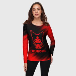 Женский лонгслив 3D Kuromi - red gradient - фото 2