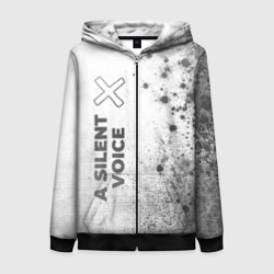 Женская толстовка 3D на молнии A Silent Voice - white gradient по-вертикали