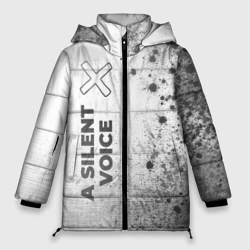 Женская зимняя куртка Oversize A Silent Voice - white gradient по-вертикали