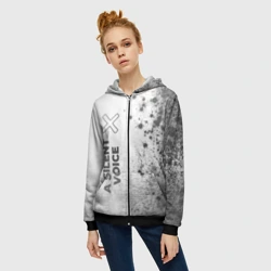 Женская толстовка 3D на молнии A Silent Voice - white gradient по-вертикали - фото 2