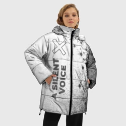 Женская зимняя куртка Oversize A Silent Voice - white gradient по-вертикали - фото 2
