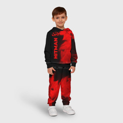 Детский костюм с толстовкой 3D Hitman - red gradient по-вертикали - фото 2