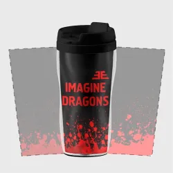 Термокружка-непроливайка Imagine Dragons - red gradient посередине - фото 2