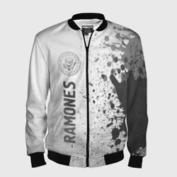 Мужской бомбер 3D Ramones - white gradient по-вертикали