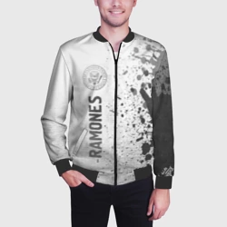 Мужской бомбер 3D Ramones - white gradient по-вертикали - фото 2