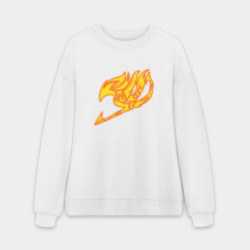 Мужской свитшот oversize без начеса хлопок Хвост феи - фейри тейл