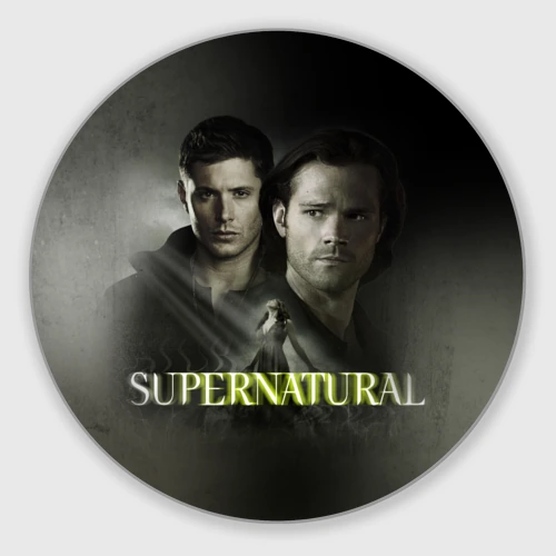 Круглый коврик для мышки Supernatural - Братья Винчестеры