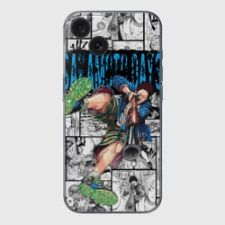 Чехол для iPhone 15 силиконовый с защитой камеры Дни сакамото Хейсуки Масимо