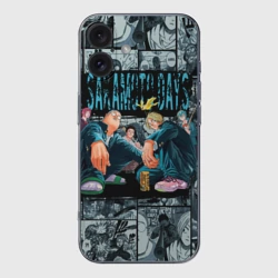 Чехол для iPhone 16 силиконовый с защитой камеры Дни сакамото главные герои
