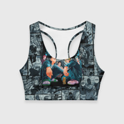 Женский спортивный топ 3D Дни сакамото главные герои