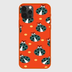 Чехол для iPhone 12 Pro Божьи коровки в горошек