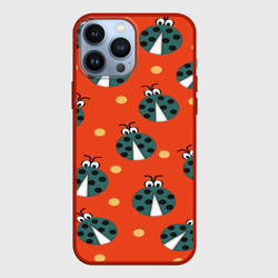 Чехол для iPhone 13 Pro Max Божьи коровки в горошек
