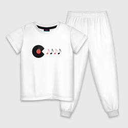 Детская пижама хлопок Pac-Man ест ноты