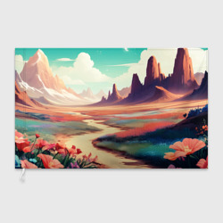 Флаг 3D Цветочные горы