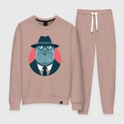 Женский костюм хлопок Босс мафии в шляпе