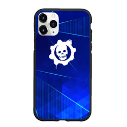 Чехол для iPhone 11 Pro Max матовый Gears of War blue poly