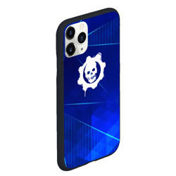 Чехол для iPhone 11 Pro Max матовый Gears of War blue poly - фото 2