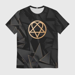 Мужская футболка 3D HIM golden poly