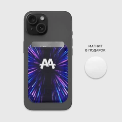 Картхолдер Magsafe магнитный Asking Alexandria neon energy - фото 2