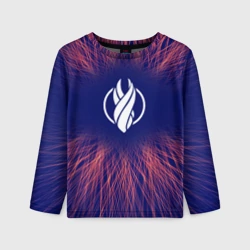 Детский лонгслив 3D Dead Space red energy