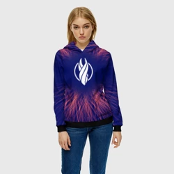 Женская толстовка 3D Dead Space red energy - фото 2