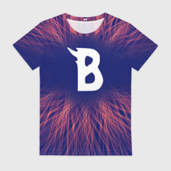 Женская футболка 3D Beastars red energy