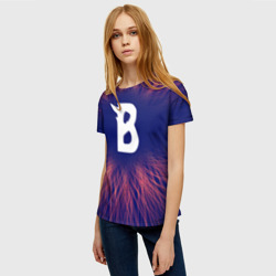 Женская футболка 3D Beastars red energy - фото 2